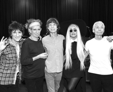 Lady gaga with the Rolling Stones