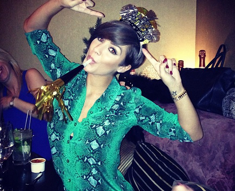 Frankie Sandford celebrates new year