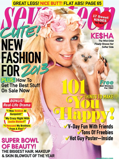Ke$ha covers Seventeen Magazine