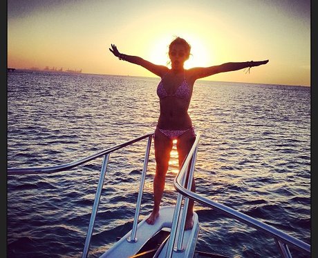 Rita Ora on a boat