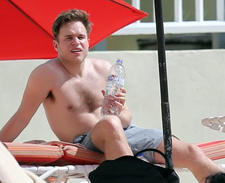 Olly Murs on the beach in the Caribbean
