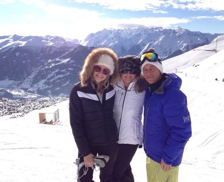 Pixie Lott on ski slope