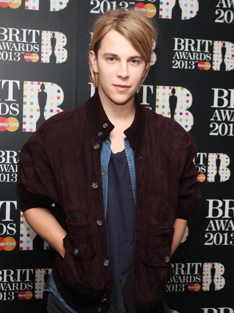 Tom Odell on the red carpet at the BRITS Award Nominations 2013