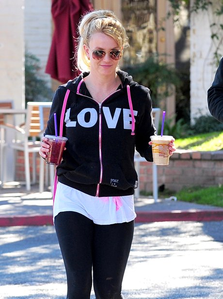 Britney Spears with a cofee in LA