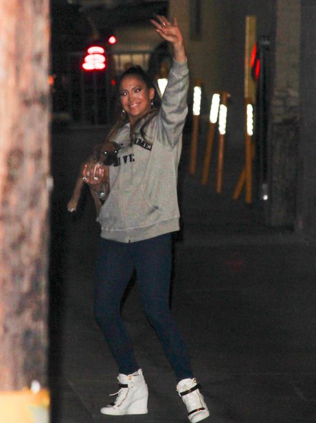 Jennifer Lopez with her new puppy