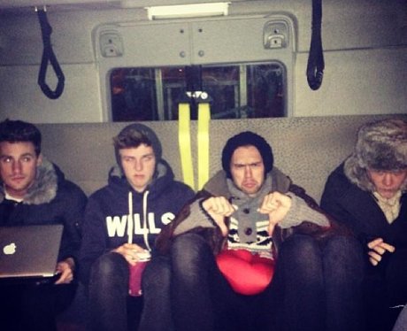 Lawson in a broken down mini bus