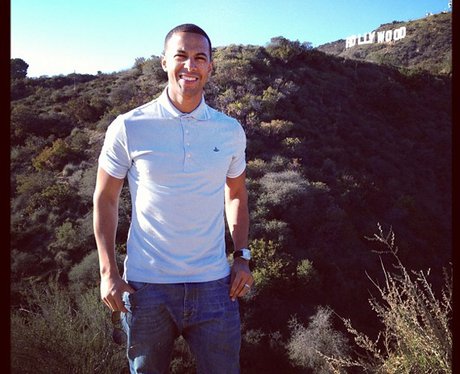 Marvin Humes on holiday near the Hollywood sign