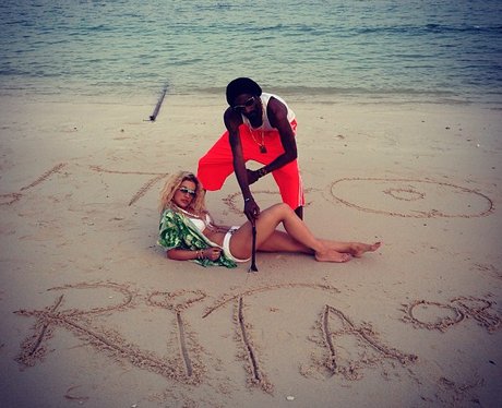 Rita Ora with snoop dog on the beach