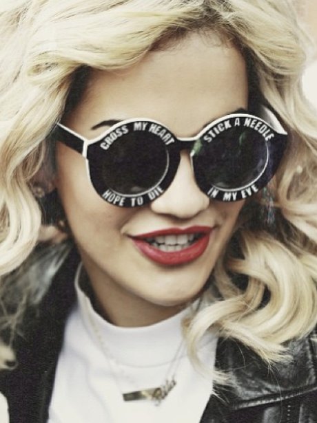 Rita Ora wearing sunglasses