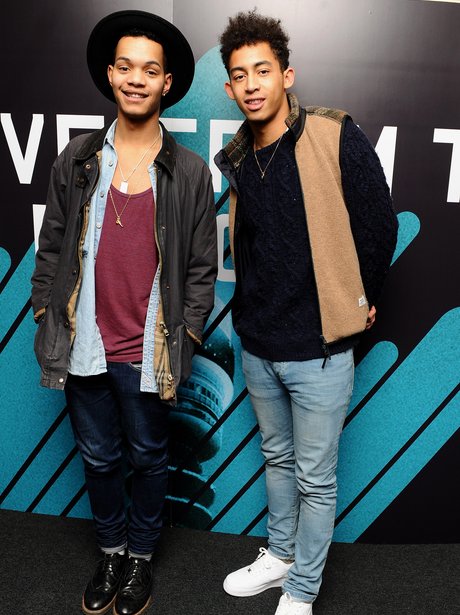 Harley Sylvester and Jordan Stephens of Rizzle Kicks peform at BT Tower