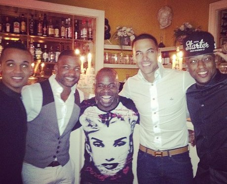 JLS pose for a family birthday