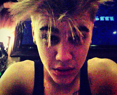 Justin Bieber with messy hair