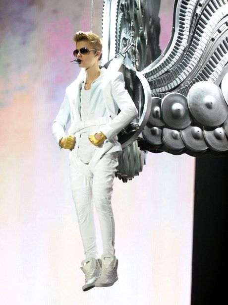 Justin Bieber performs on tour