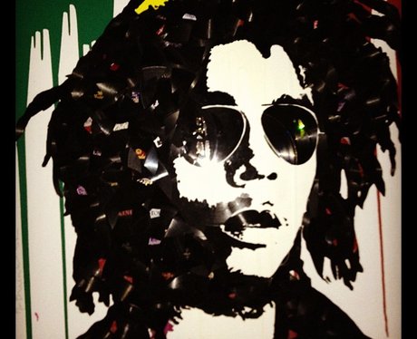 Rihanna shares a Bob Marley portrait on Instagram