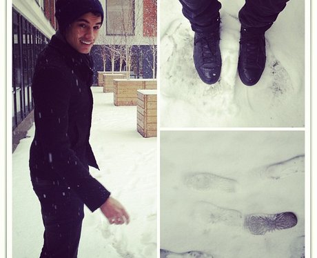 Siva from The Wanted in the snow