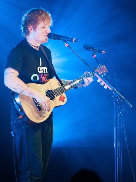Ed Sheeran plays a concert in New York City