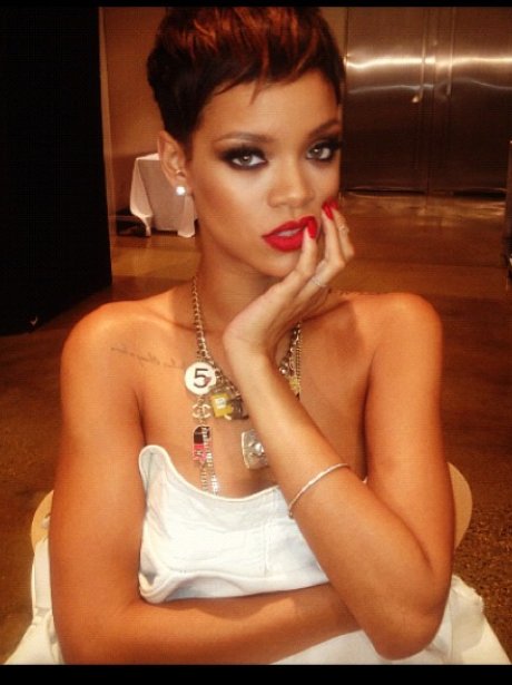 Rihanna poses for a photoshoot