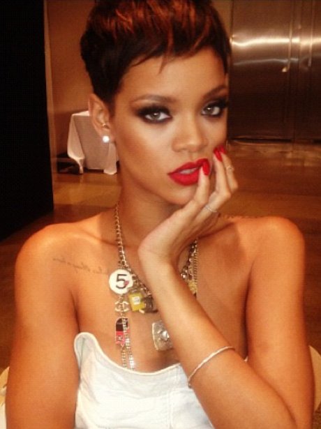 Rihanna poses for a photoshoot