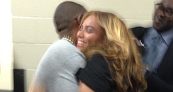 Beyonce and Jay-Z Backstage at the Super Bowl 2013