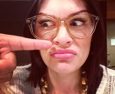 Jessie J wearing glasses