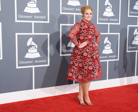 Adele arrives at the Grammy Awards 2013