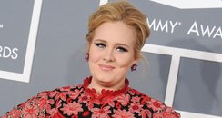 Adele arrives at the Grammy Awards 2013