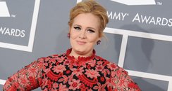 Adele arrives at the Grammy Awards 2013