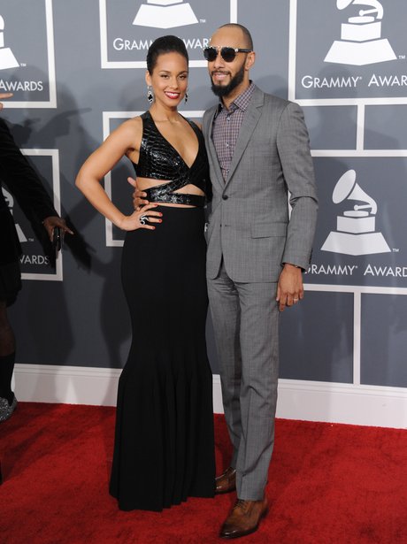 Alicia Keys and Swizz Beatz arrive at the Grammy A