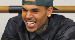 Chris Brown laughing