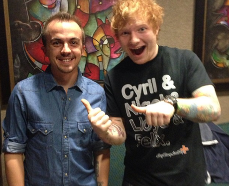 Ed Sheeran meets actor Frankie Muniz