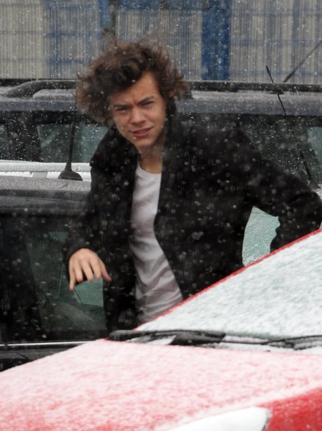 Harry Styles heads out to tour rehearsals with One Direction
