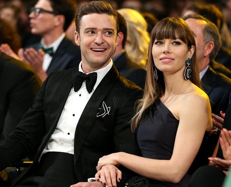 Justin Timberlake and Jessica Biel at the Grammys