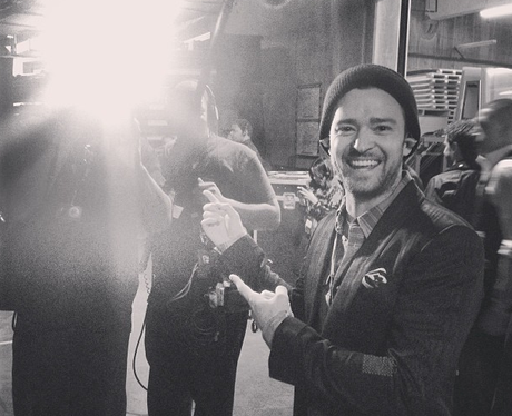 Justin Timberlake soundchecks for his Grammys performance