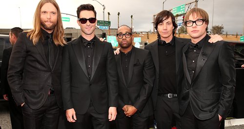 Maroon 5 arrive at the Grammy Awards 2013