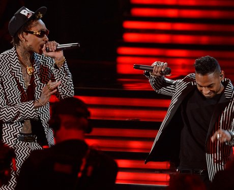 Miguel and Wiz Khalifa live at the 2013 Grammy Awa