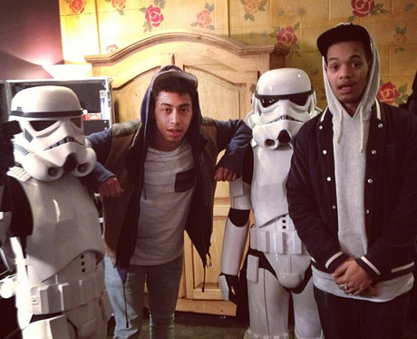 Rizzle Kicks pose with stormtroopers