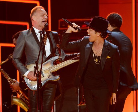 Sting and Bruno Mars live at the 2013 Grammy Award
