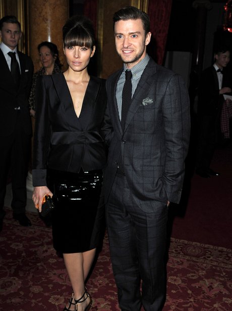 Jessica Biel and Justin Timberlake wearing Tom Ford suit