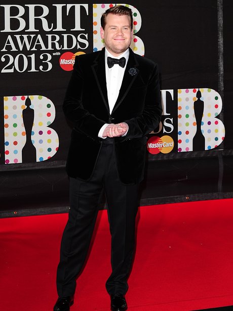 James Corden arriving for the 2013 Brit Awards