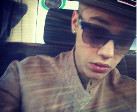 Justin Bieber wearing sunglasses