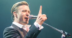 Justin Timberlake performs at the Brit Awards afte