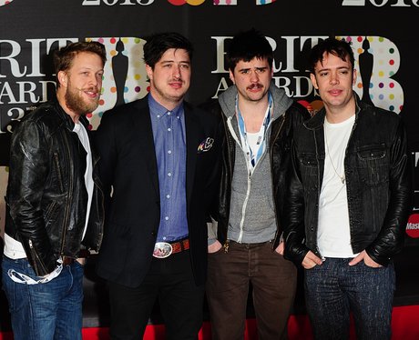 Mumford & Sons arrive at the BRIT Awards 2013