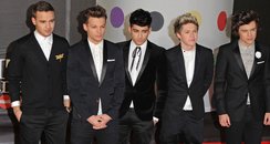 One Direction attend the Brit Awards 2013 