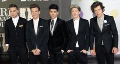 One Direction seen arriving at the BRIT Awards 201