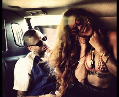 Rihanna and Chris Brown on Twitter