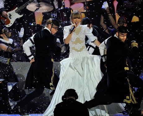 Taylor Swift BRIT Awards 2013 On Stage