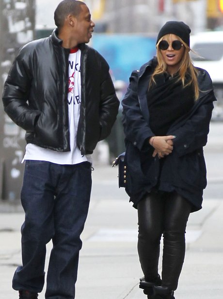 Jay Z and Beyonce and Blue Ivy out in New York
