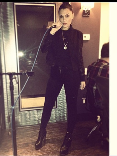 Jessie J in the studio