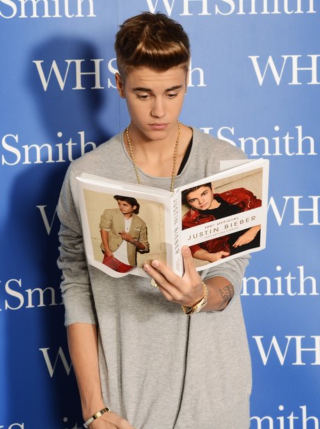 Justin Bieber signs copies of his book at the Congress Centre