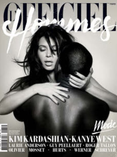 Kanye West and Kim Kardashian L’Officiel Homme